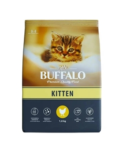 Kitten сухой корм для котят (Курица, 1,8 кг.) Mr.buffalo