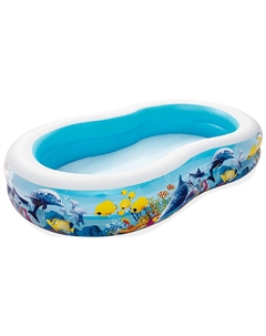 Бассейн надувной детский  Подводный мир 54118 262х157х46 см Bestway