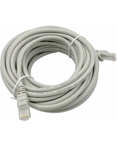 Патч-корд UTP кат.6, 10 м, RJ45-RJ45, серый, 1543687 (1543687) Buro