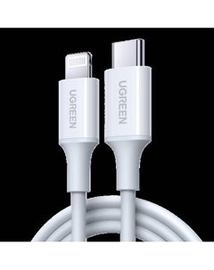Кабель USB Type-C-Lightning 8-pin, MFi, 3A быстрая зарядка, 1.5м, белый UGREEN US171 (60748) Ugreen
