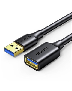 Кабель-удлинитель USB(Am)-USB(Af), 50 см, черный, US129 (30125) Ugreen