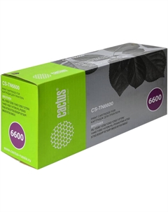 Картридж лазерный Cactus CS-TN6600 (TN-6600), черный, 6000 страниц, совместимый для Brother HL-1030, HL-1200, HL-1400, HL-P2500, MFC-9650, MFC-9660, MFC-9750, MFC-9760, MFC-9850, MFC-9860, MFC-9870, M
