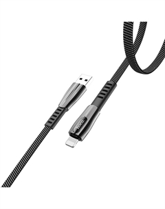 Кабель Lightning 8-pin-USB, плоский, 2.4A, 1.2м, темно-серый HOCO U70 (УТ-00008040) Hoco
