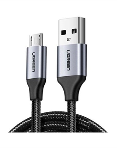 Кабель USB(Am)-Micro USB(Bm), быстрая зарядка, 2А, 2 м, черный, UGREEN US290 (60148) Ugreen
