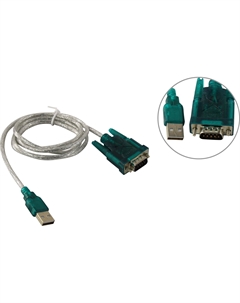 Кабель-переходник (адаптер) USB(Am)-COM(9M), 1.2 м, прозрачный, (ACU804) Aopen