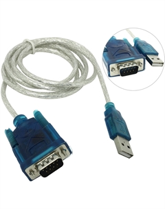 Кабель-переходник (адаптер) USB(Am)-COM(9M), 1 м, прозрачный, (VUS7050) Vcom