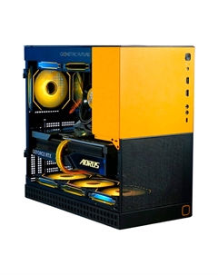 Системный блок Gigabyte, 16 ГБ/1 ТБ, Core i5-14600KF, RTX 4070 Super, M4 King Arthur Case, чёрный/жёлтый