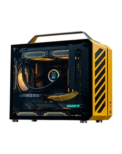 Системный блок Gigabyte, 16 ГБ/1 ТБ, Core i7-14700KF, RTX 4060 Ti, C28 AIR Case, чёрный/жёлтый