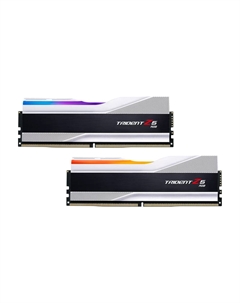 Оперативная память G.SKILL Trident Z5 RGB, 32 Гб DDR5 (2x16 Гб), 6000 МГц, CL40, F5-6000J4040F16GX2-TZ5RS, серебристый G.skill