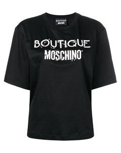 Boutique moschino футболка с логотипом и декором в виде пирсинга 38 черный Boutique moschino