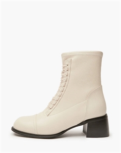 Молочные женские ботильоны со шнуровкой Mascotte