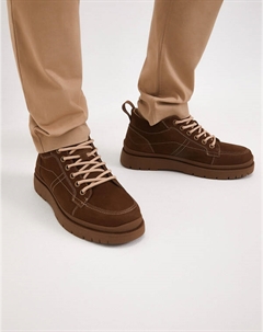 Мужские зимние ботинки из нубука цвета хаки Lite by mascotte