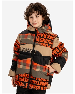 Куртка демисезонная с капюшоном принтованная мультицвет для мальчика, Мультицвет Button blue