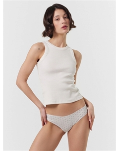 Трусы слипы женские серые с принтом Mark formelle