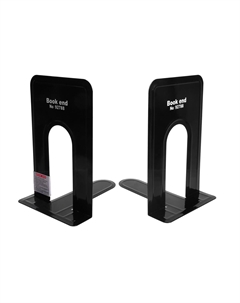 Держатель (ограничитель),17×14×12.5 см, подставка для книг 2 штуки, металлическая, черная Calligrata