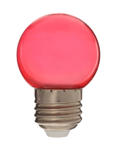 Лампа светодиодная, g45, е27, 1.5 вт, для белт-лайта, прозрачная, набор 10 штук, свечение красное Nobrand