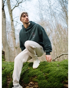 Худи мужское зеленое с принтом Mark formelle