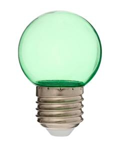 Лампа светодиодная, g45, е27, 1.5 вт, для белт-лайта, прозрачная, набор 10 штук, свечение белое зеленое Nobrand