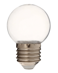 Лампа светодиодная, g45, е27, 1.5 вт, для белт-лайта, прозрачная, набор 10 штук, свечение белое Nobrand