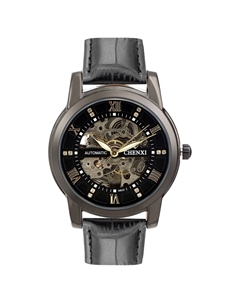 Часы наручные механические, мужские, d-4.1 см, ремешок l-24 см, светящиеся, 3 atm Nobrand