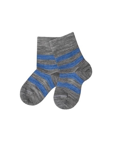 Носки женские Серо-голубая полоска Wool & cotton