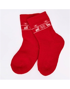 Носки детские с утепленной стопой Олень красный Soft Wool & cotton
