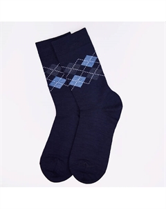 Носки детские интарсия Синие Merino Wool & cotton