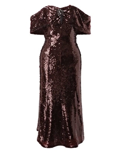 Платье с отделкой пайетками Self-portrait