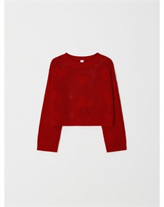 Джемпер ажурной вязки для девочек Sela