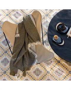 Плед Empreintes, серо-коричневый Brun de vian-tiran