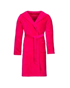 Халат велюровый с капюшоном Texas размер S, фуксия Vossen
