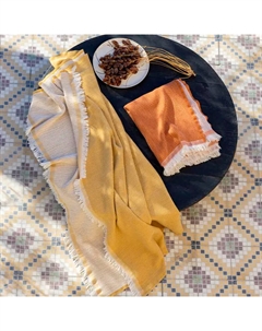 Плед Empreintes, желтый Brun de vian-tiran