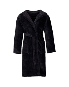 Халат велюровый с капюшоном Texas размер L, черный Vossen