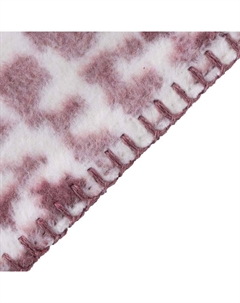 Плед 150x200см Cotton, белый с бордовым Pappel