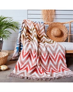 Плед 200x220см Cotton, красный с бежевым Pappel