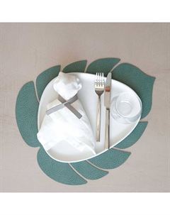 Салфетка сервировочная Hippo лист монстеры pastel green Lind dna