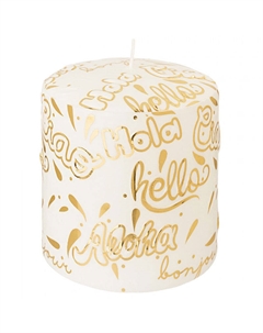 Свеча интерьерная Greetings Gold 10x11см Pernici