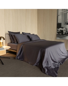 Простыня на резинке евро Total Look графитно-серая 200x200см Mollen