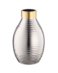 Ваза декоративная из цветного стекла с золотым напылением 24см Вещицы