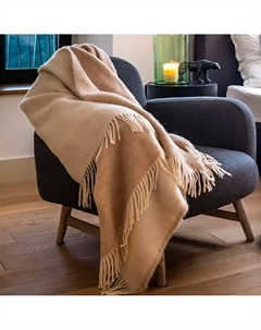 Плед 1,5-спальный Altiplano, коричневый с кремовым Brun de vian-tiran