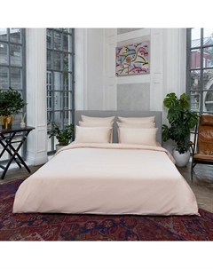 Простыня на резинке 2-спальная Total Look пудровая 180x200см Mollen