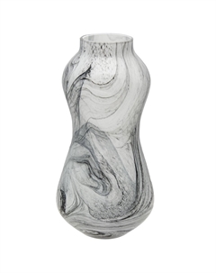 Ваза из цветного стекла Эбру 25см Вещицы