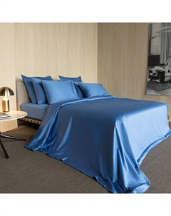 Простыня на резинке 1,5-спальная Total Look васильково-синяя 160x200см Mollen