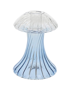 Подсвечник Glass Design Mushroom 13см, голубой Andrea fontebasso