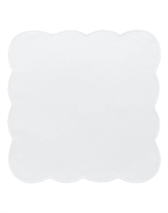 Салфетка сервировочная Флёр лен белый, вышивка белая Amitile