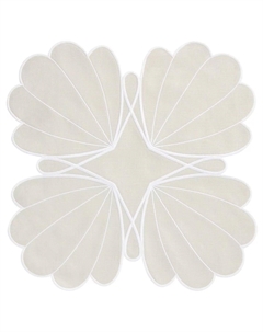 Салфетка сервировочная Витраж лен серый, вышивка белая Amitile