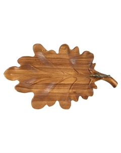 Блюдо-лист с птичкой Po.legno