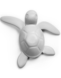 Магнит Save Turtle, серый Qualy