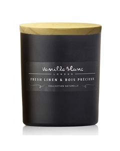 Свеча ароматическая в стекле Naturelle Лен и драгоценное дерево Vanilla blanc