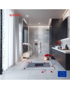 Коврик для ванной 60x90см Anela, серый Spirella